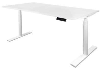 Schreibtisch elektrisch höhenverstellbar Josi | BxT 1200 x 800 mm | Gestell Weiß | Platin | Novigami